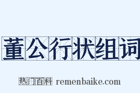 董公行状组词是什么意思的图片